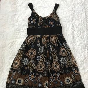 Kathy Roberts Brown/multi color cocktail dress